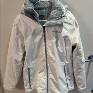 Columbia White Ski Snow Jacket